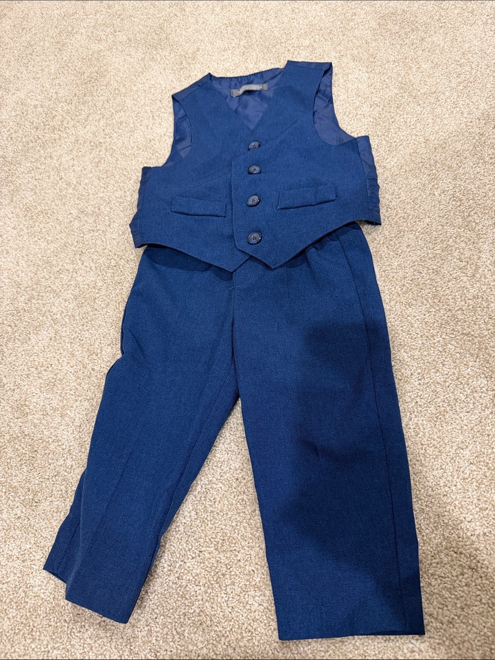 Van Heusen Boys Blue Dress Vest and Pants Set